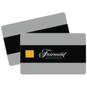 PVC contact smart card with embedded chip module