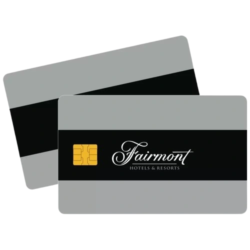 PVC contact smart card with embedded chip module