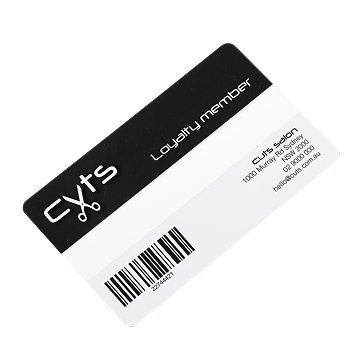 Custom loyalty and barcode card