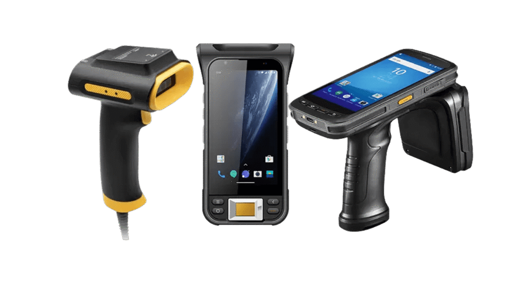 Handheld RFID and barcode readers