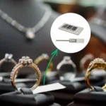 A RFID jewelry Tag attached on the Golden Ring