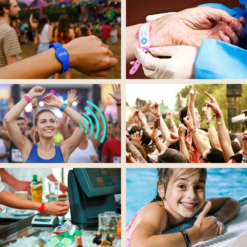 RFID wristbands used in different real-world scenarios