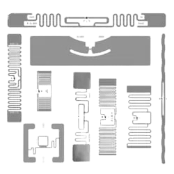The Collection of various RFID UHF Inlay and Label antenna designs.